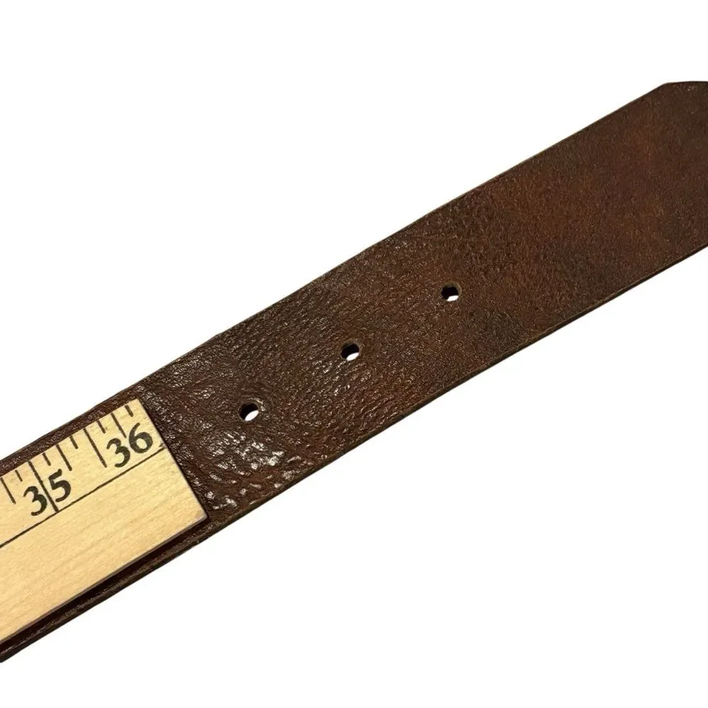 Brown Fossil Relic Leather belt Gold Buckle 36-38